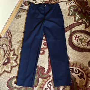 PURE JILL Size Small Pointe Slim Leg Pants Classic Navy Stretch PullOn $99 NEW